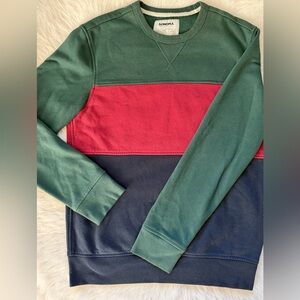 Sonoma - Crewneck Sweatshirt Forest Green, Red, and Navy Blue Mens Size Small